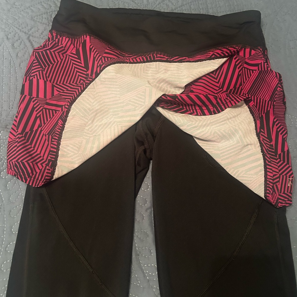 SkirtSports Black and Pink Athletic Skirt with capris - Picture 2 of 7